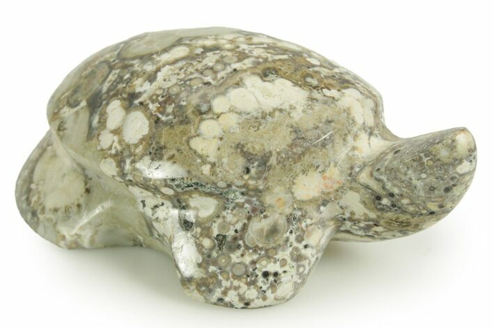 Carved Poppy Jasper Turtle - Mexico #366271